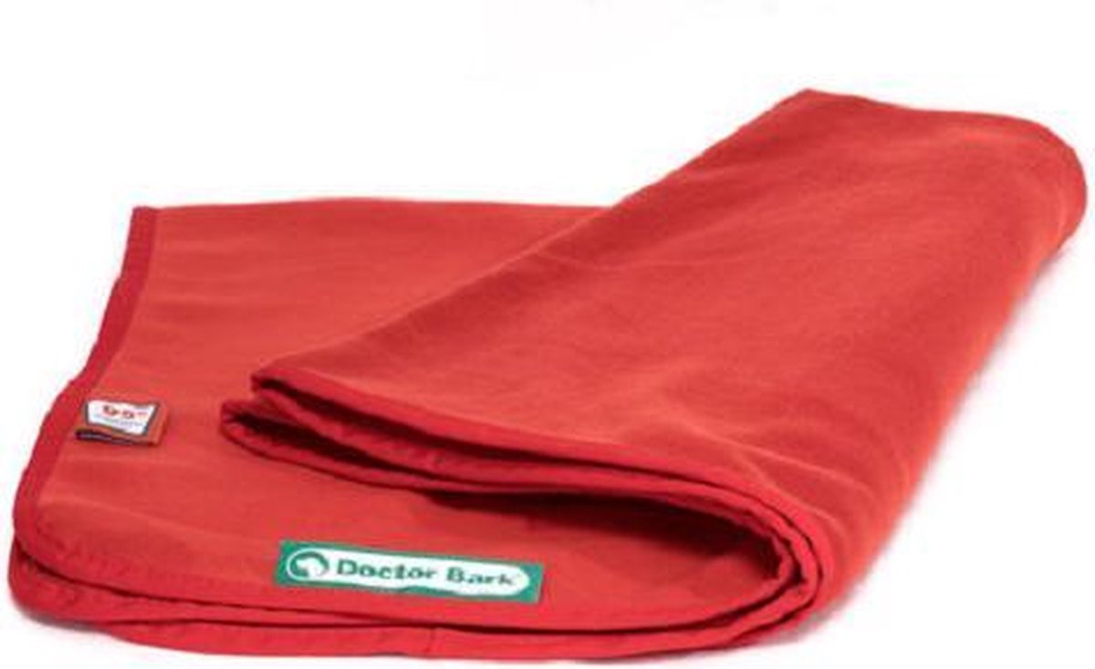 Doctor Bark zachte fleece deken tomaat rood L