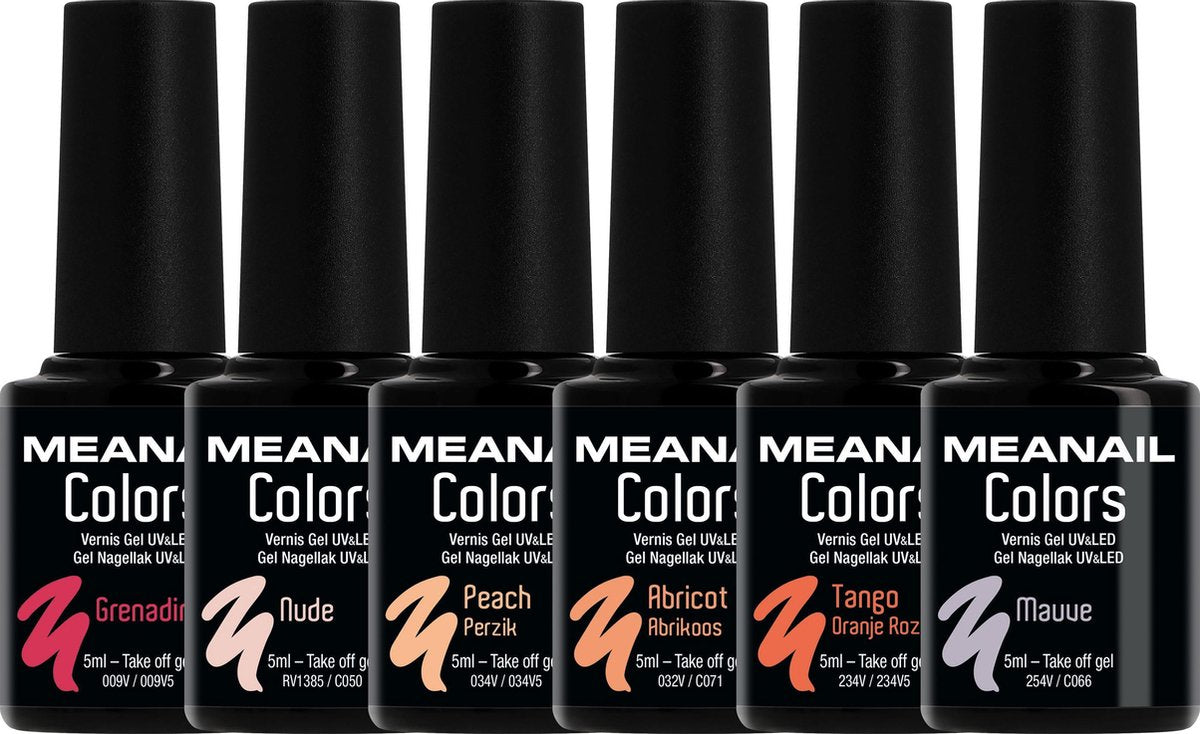 Gellak - MEANAIL - Vegan & Cruelty Free - SUNSET - Gel nagellak - 6 x 8ml