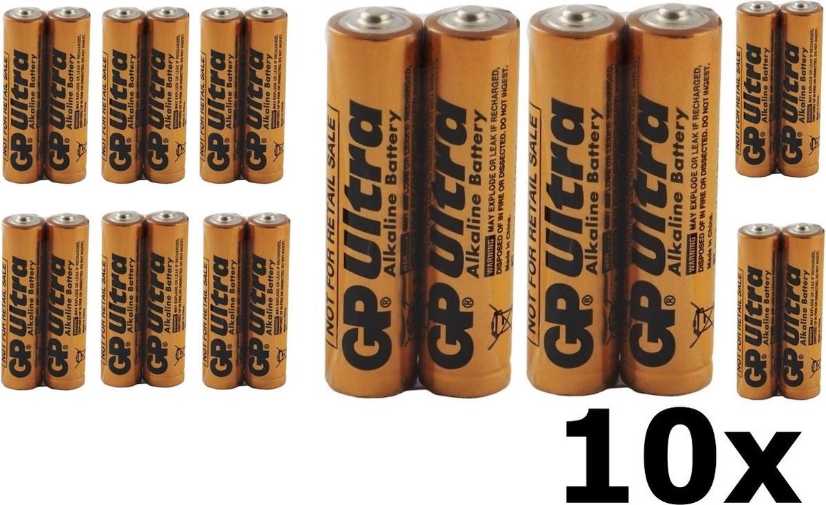 10 Stuks - GP Ultra LR3 AAA Industriele Alkaline Batterij