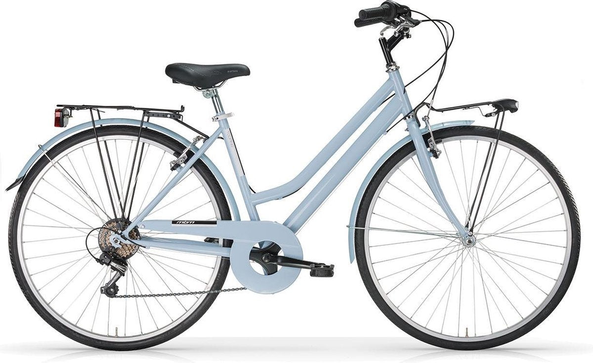 MBM TOURING LADY  28 INCH HYBRIDE H46  6 SPEED  LIGHT BLUE