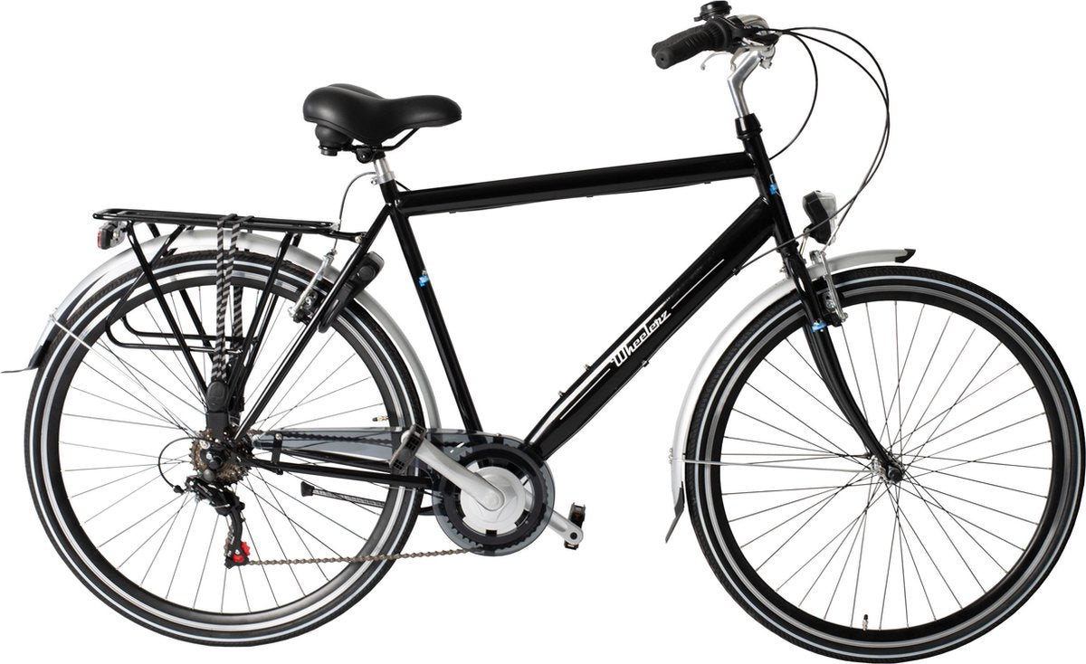 Wheelerz citybike heren 49cm zwart rijklaar