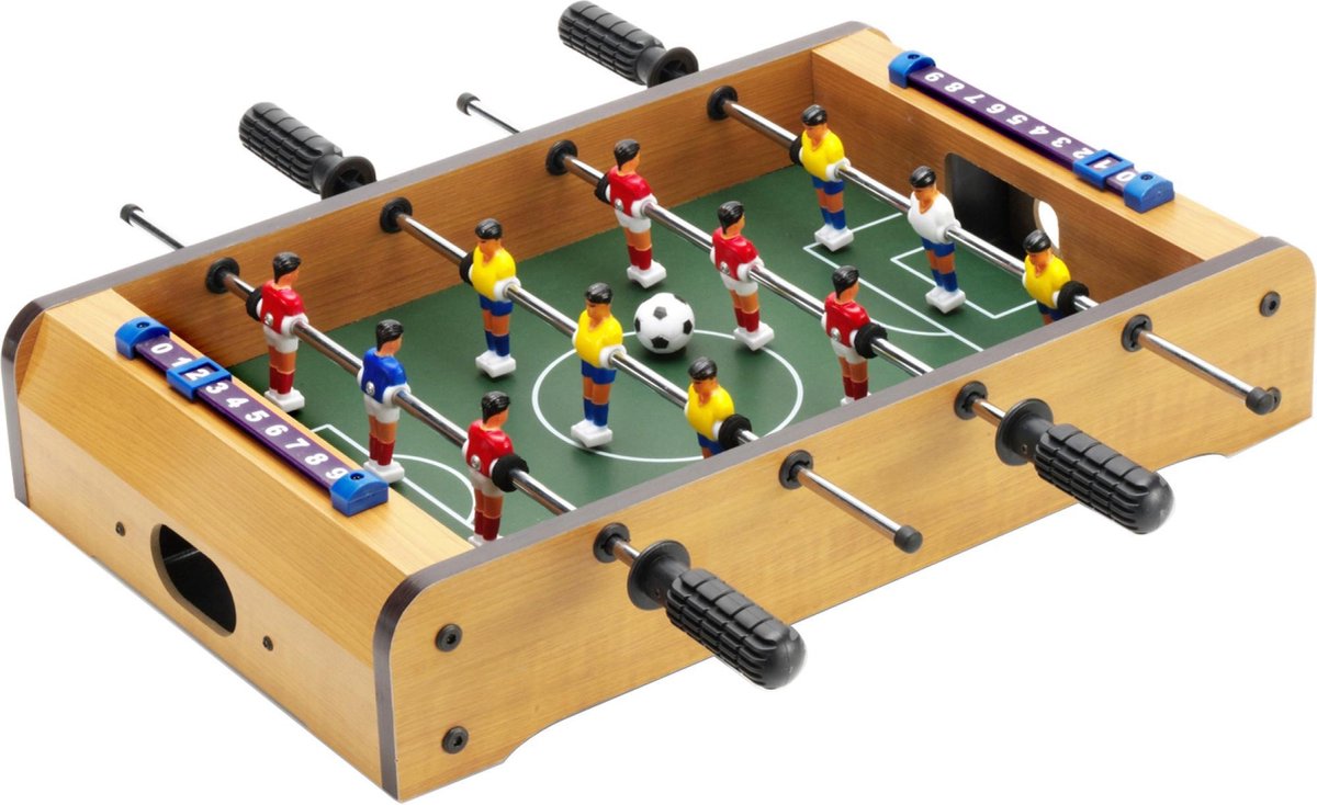 Tafel voetbal spel Gezellig leuk en actief moment met dit fraaie mini tafelvoetbal spel