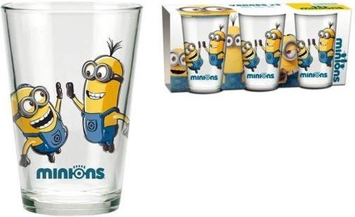 Set van 3 glazen van Minions ( 23.7cl)