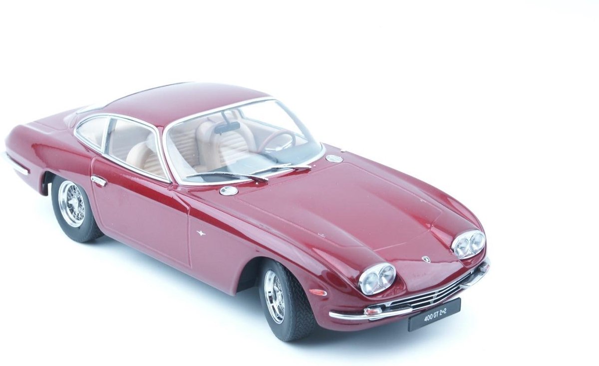 KK Scale Lamborghini 400 GT 2+2 1965 Rood Metallic 1:18