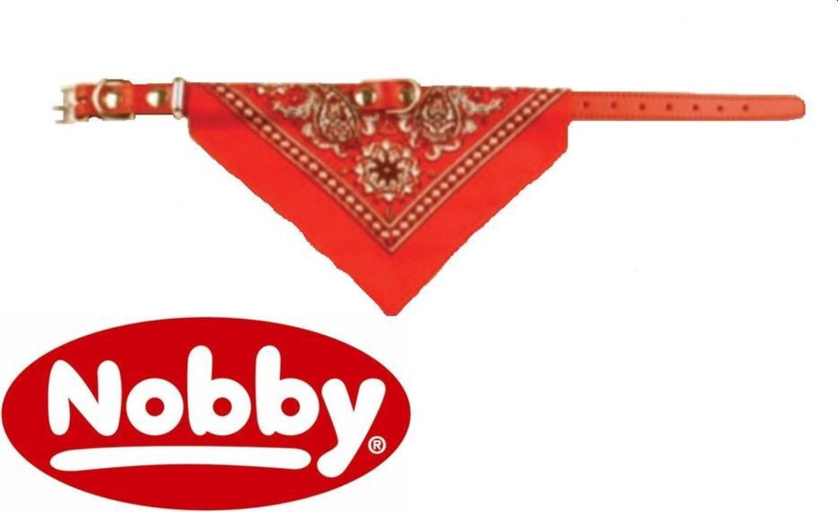 Nobby halsband zakdoek rood 60-65 x 2