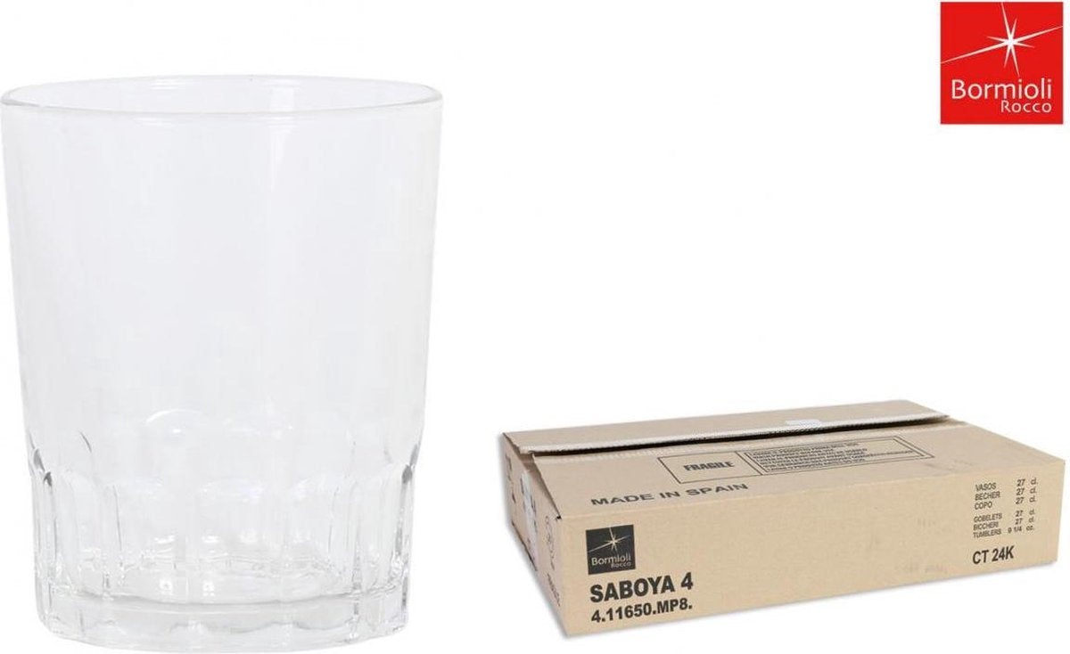 Bormioli Saboya glazen - 27cl - 24 stuks