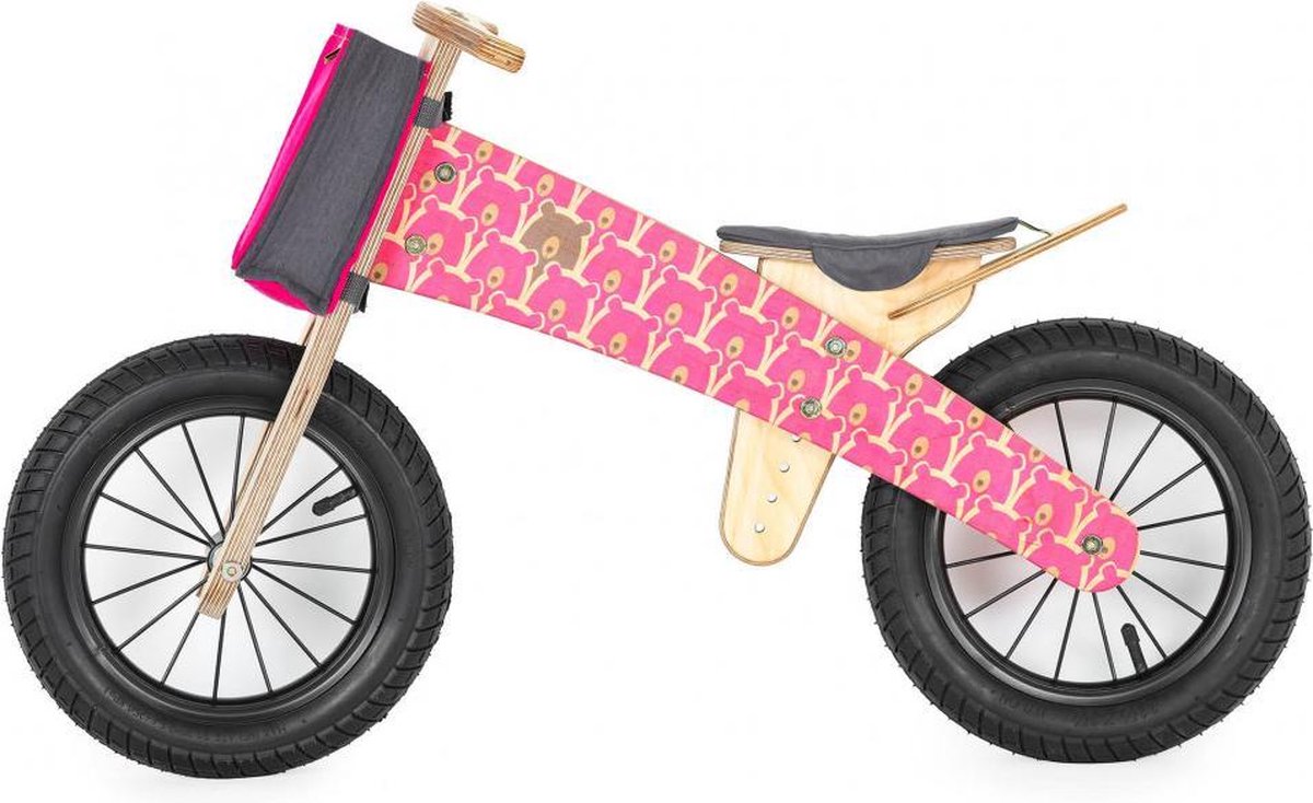 forbabies Houten Loopfiets Beertjes 3-6 Jaar Roze
