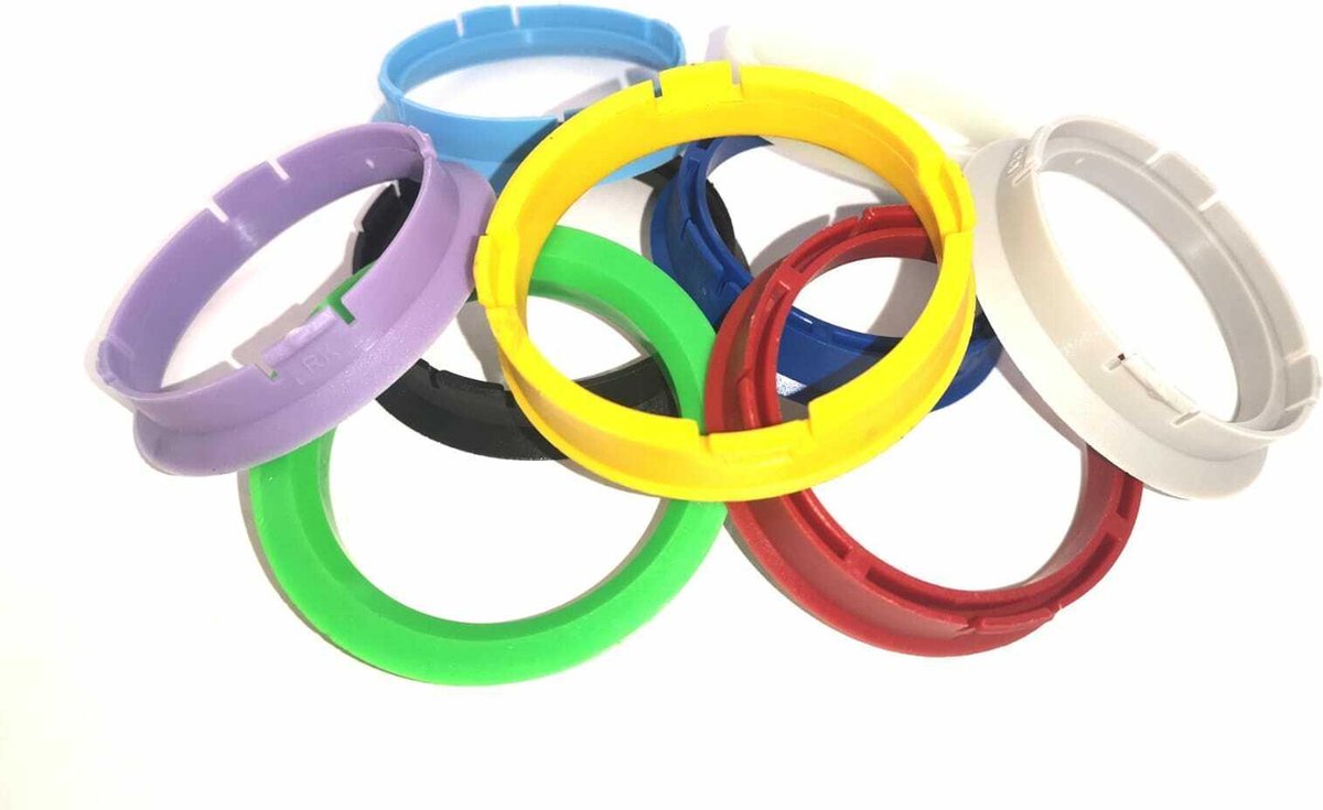 Set Naafringen Centreerringen - ABS Poly 76.0 - 66.45 (4ST) speciaal voor Audi