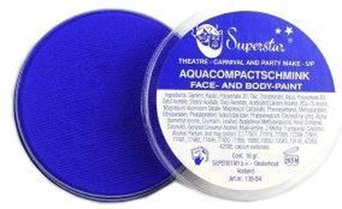 Aquaschmink Superstar int. blauw - 16 gr - 043