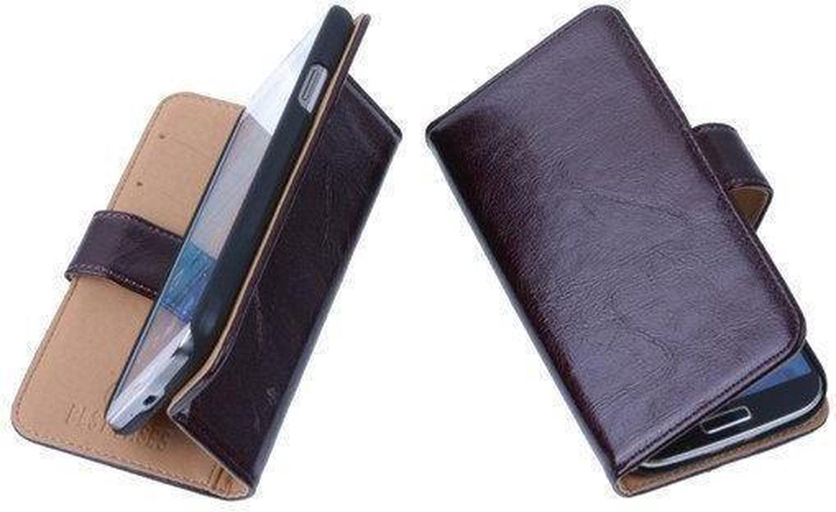 PU Leder Mocca Huawei Ascend G630 Book/Wallet Case/Cover Hoesje