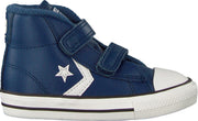 Converse Star Player 2v Mid Hoge sneakers - Leren Sneaker - Jongens - Blauw - Maat 22