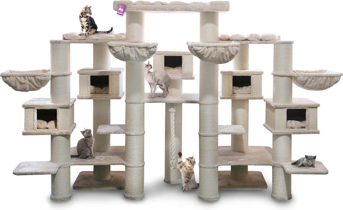 Petrebels Maine Coon 200 krabpaal - Creme - 200 KG - Meerdere katten