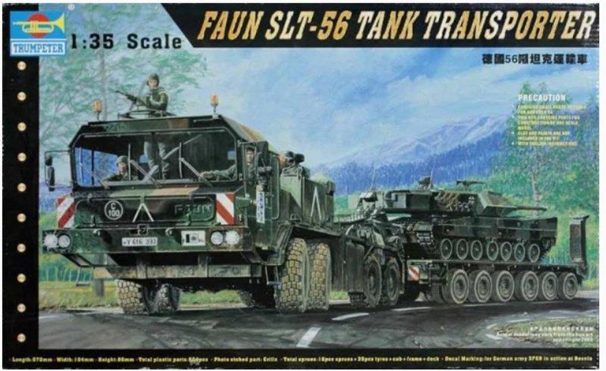 Military German Faun Elephant SLT-56 Panzer Transport