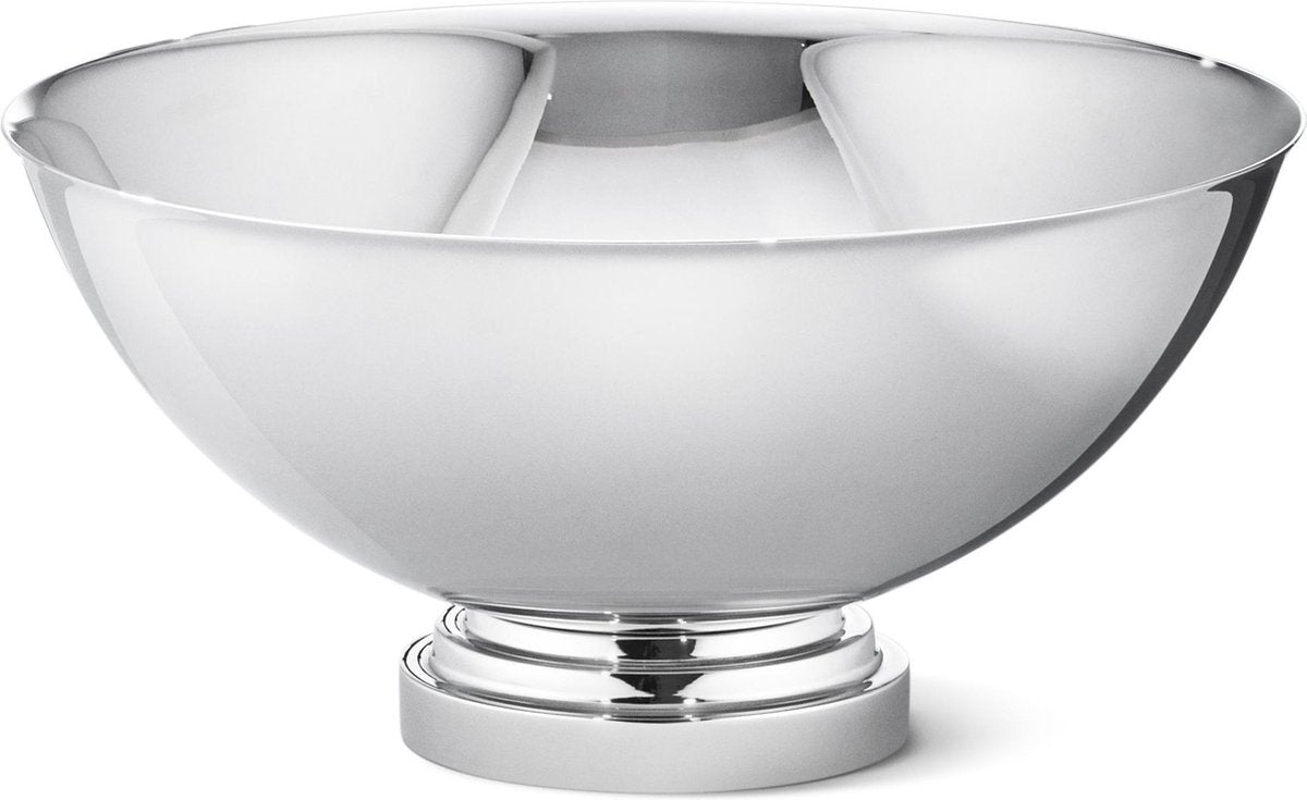 Georg Jensen Manhattan Serveerschaal - Ø20x10 cm - Zilverkleurig