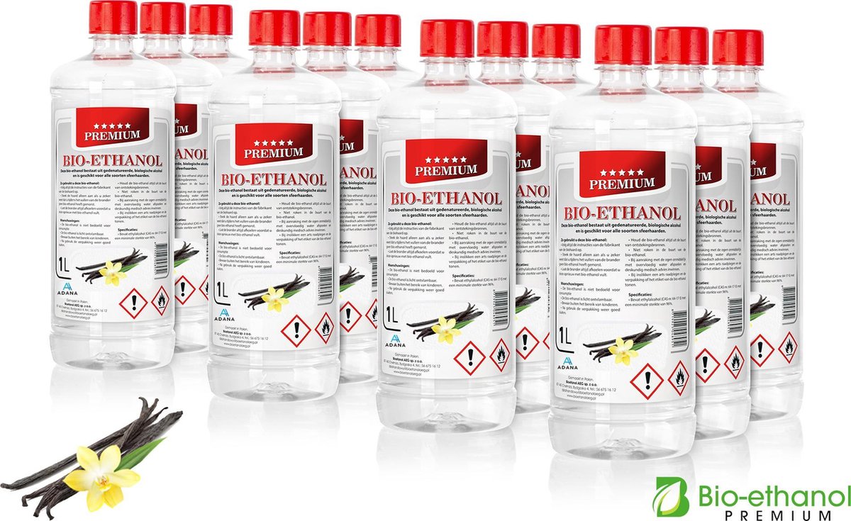 Adana- Bio-Ethanol met Vanillegeur -PREMIUM- bioethanol  96
