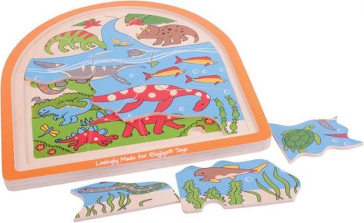 Bigjigs - Boogvormige puzzel - Dinosaurus - 33st.