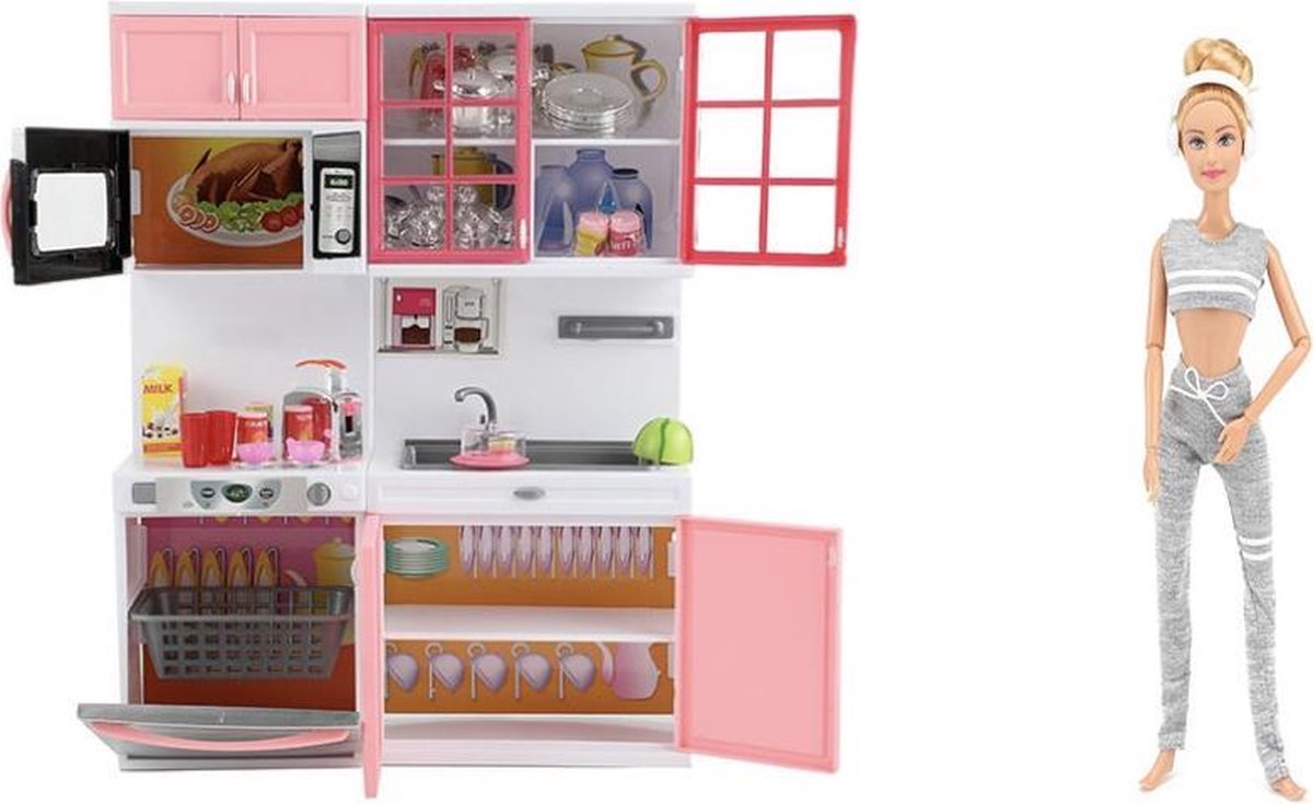 LAUREN Keuken groot voor tienerpop + LAUREN tienerpop