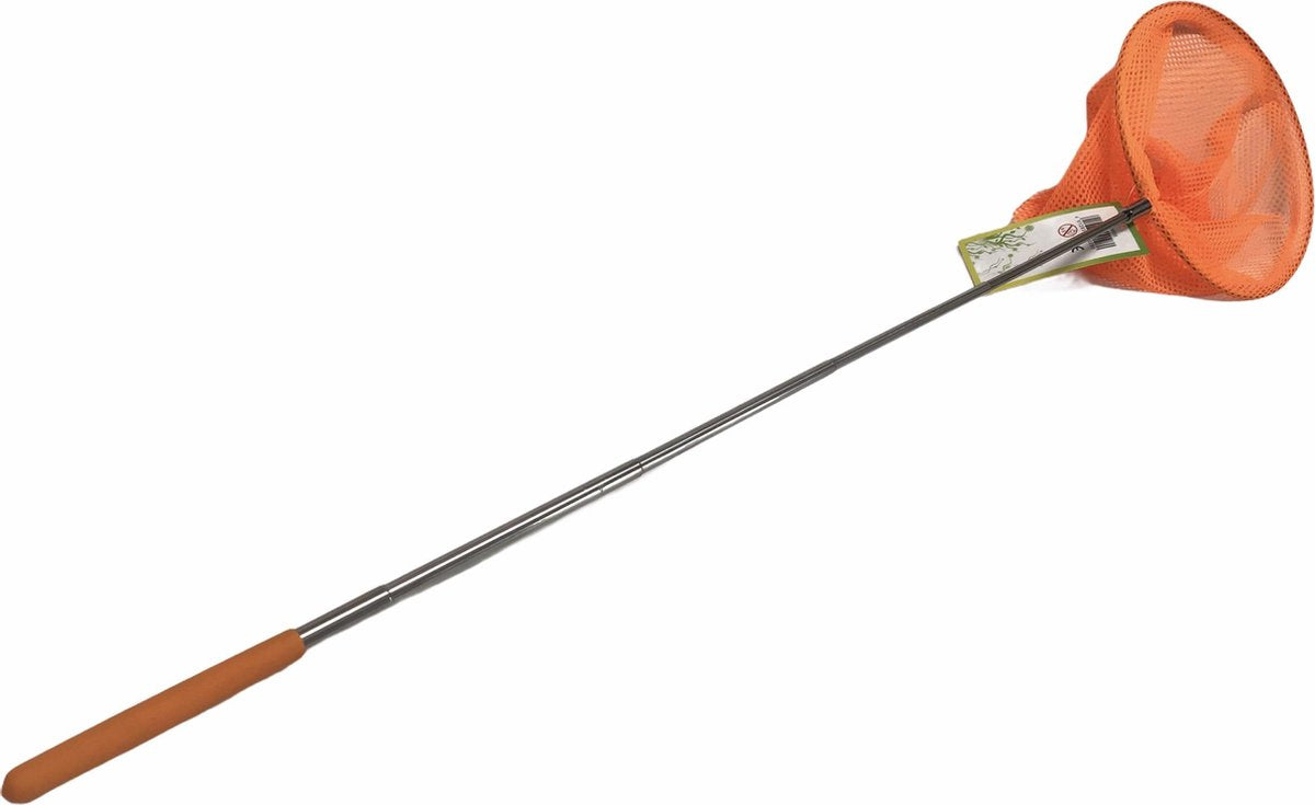 Vlindernet Insectenvanger oranje 85cm telescoopsteel