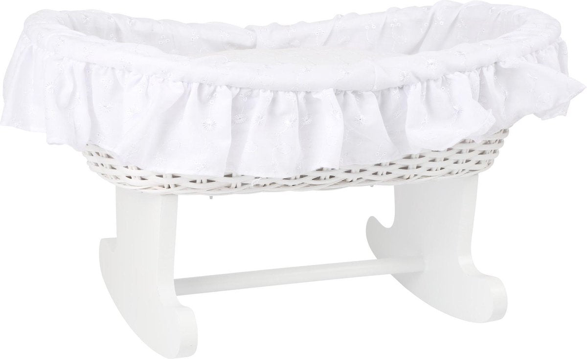 Small Foot Poppenwieg Met Matras Meisjes Hout 49 Cm Wit