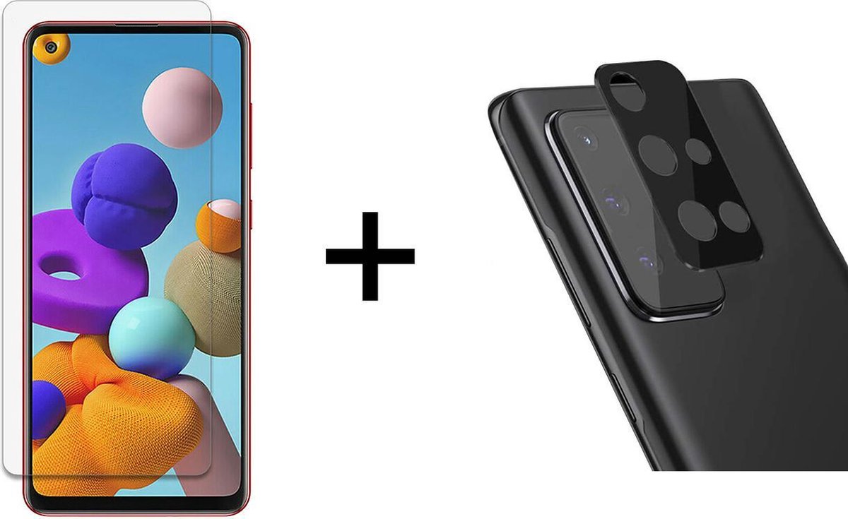 Beschermglas Samsung A21S Screenprotector 1 stuk - Samsung Galaxy A21S Screenprotector - Samsung A21S Screen Protector Camera - 1 stuk