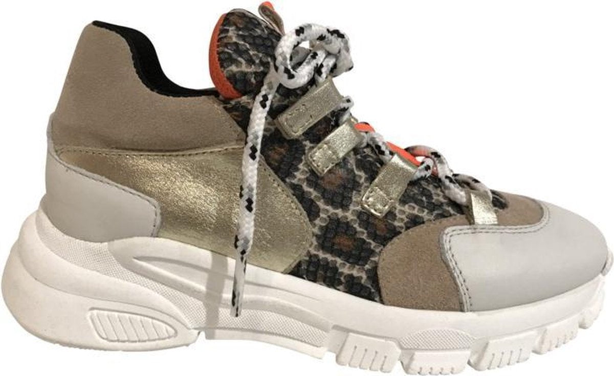 Clic CL-9855 meisjes sneaker wit leopardo - maat 33