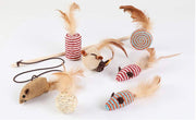MELITE Luxe Kattenspeeltjes Set - 7 Speeltjes - Interactieve Kattenhengel