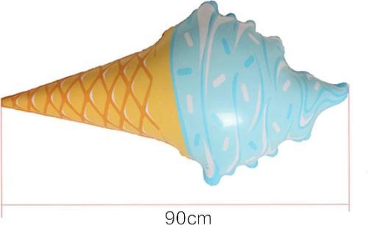 Opblaasbaar ijsje / kleur blauw  / Luchtbed / Opblaasbaar figuur / ijsje