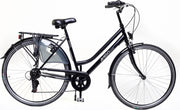 Amigo Moves - Stadsfiets 28 inch - Damesfiets met 6 versnellingen - Matzwart