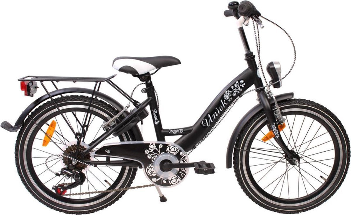 Kinderfiets Uniek FunRide (V-Brake + V-Brake) M 20'' 7V Zwart / Wit