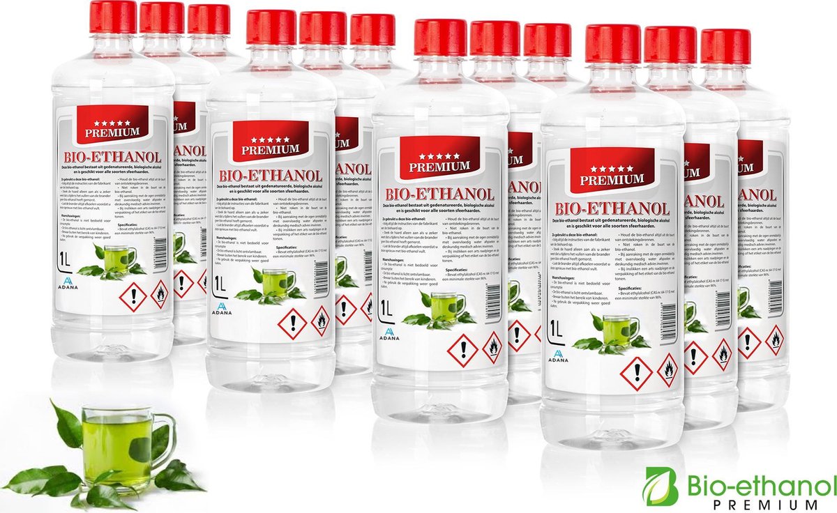 Adana- Bio-Ethanol met Groene Thee geur-PREMIUM- bioethanol  96