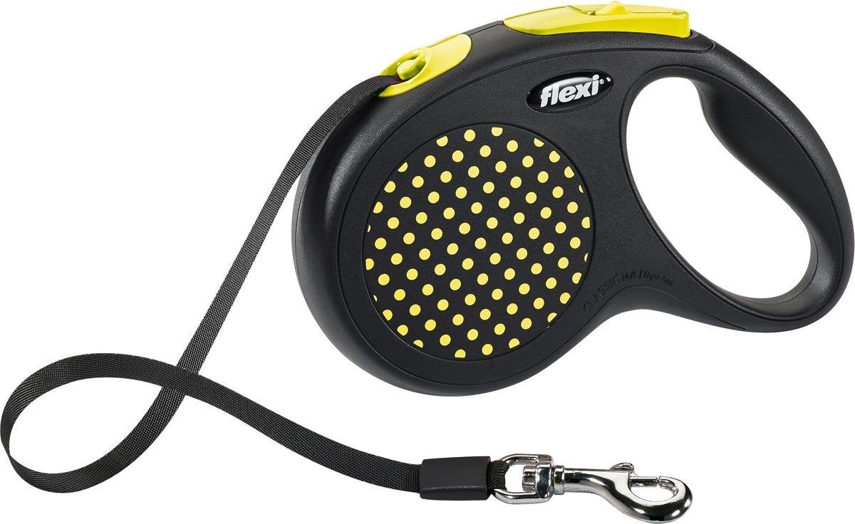 Flexi Design Tape - Hondenriem - Geel - M -5 m - (25 kg)