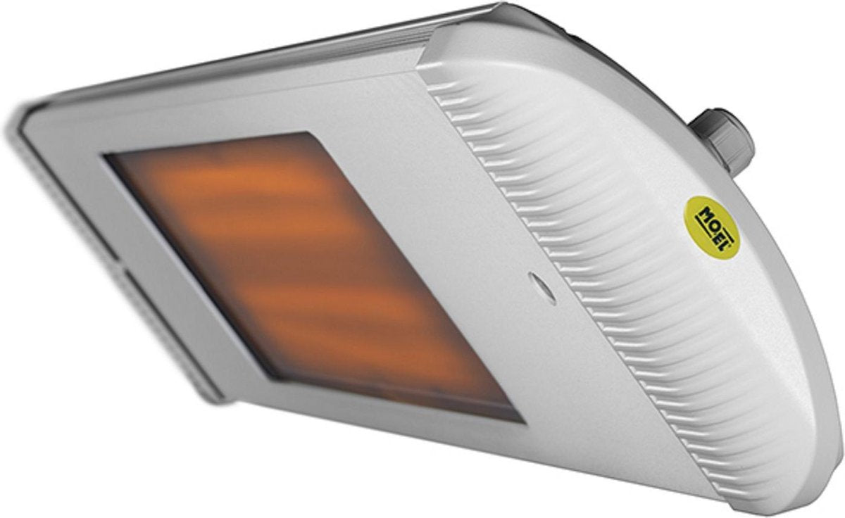 Mo-El Aaren design heatstrips (middengolf infrarood)  1800 Watt | 800x250x75 mm | Wit |opbouw