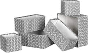 Nancy's Baraboo Opbergdozen - 6 Opbergdozen - Opvouwbaar - Organizers - Kledingdozen - Duurzaam - Grijs - 3 Maten - Katoen - Stof