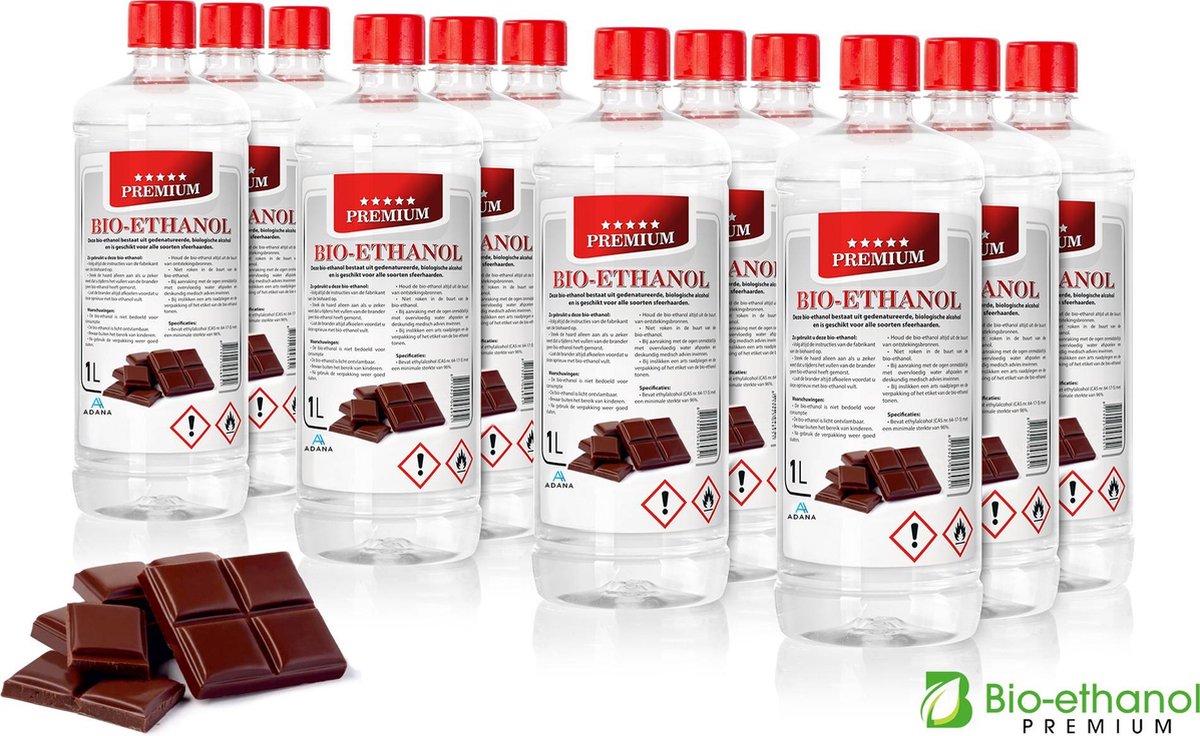 Adana- Bio-Ethanol met Chocoladegeur-PREMIUM- bioethanol  96