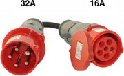 Soolutions CEE rood 32A (m) naar CEE rood 16A (v)