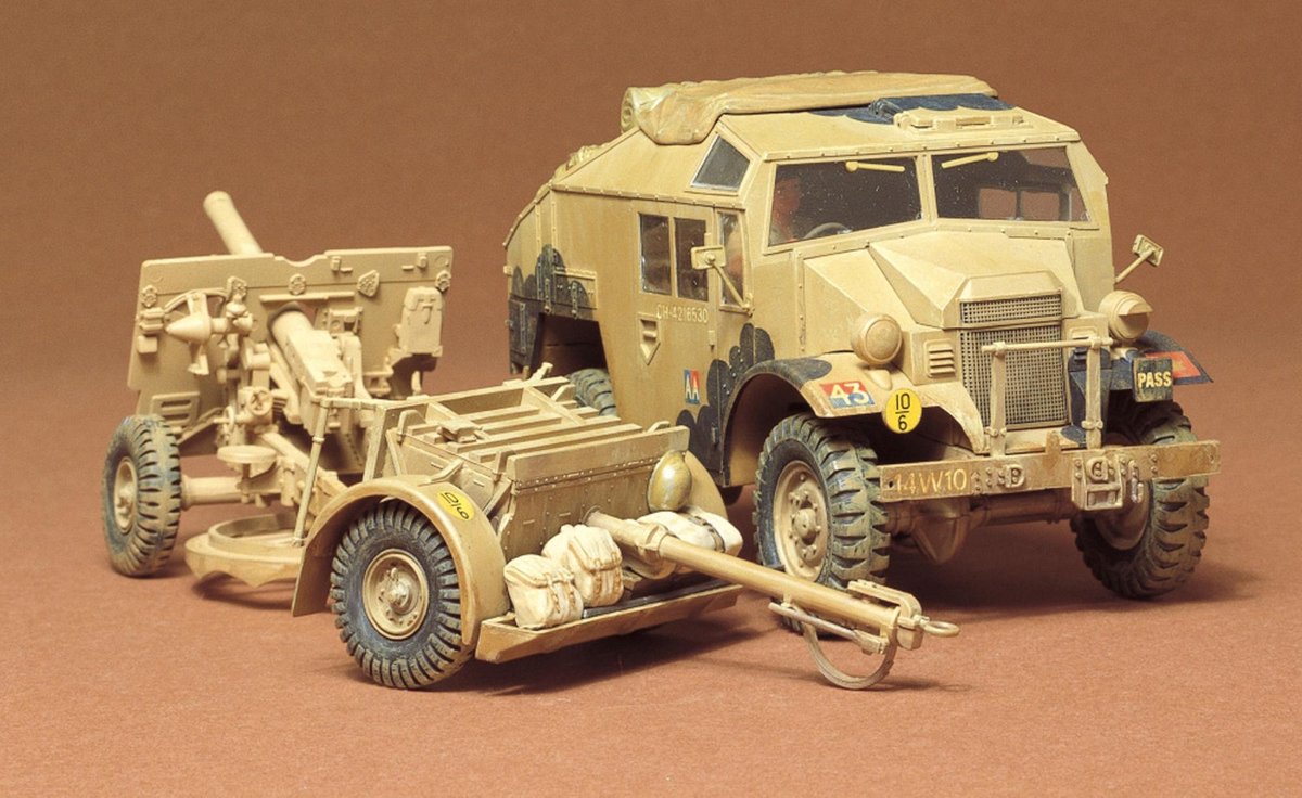 1:35 Tamiya 35044 British 25pdr Tractor & Field gun Plastic kit