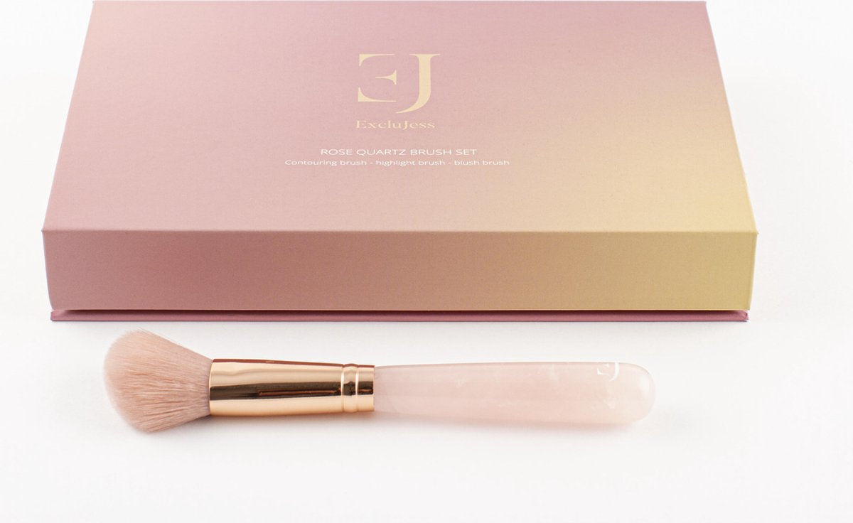 ExcluJess - Make-up brushes - Rozekwarts handvaten - verjongend en liefdevol
