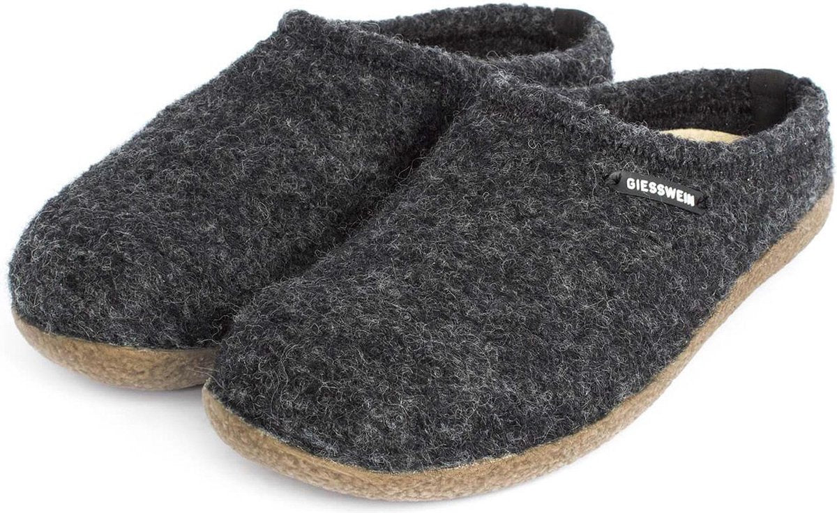 Giesswein Sloffen - Maat 44 - Unisex - antraciet