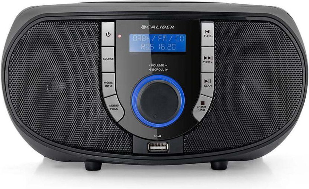 Caliber HBC433DAB-BT - Portable radio CD speler met DAB+ - Zwart