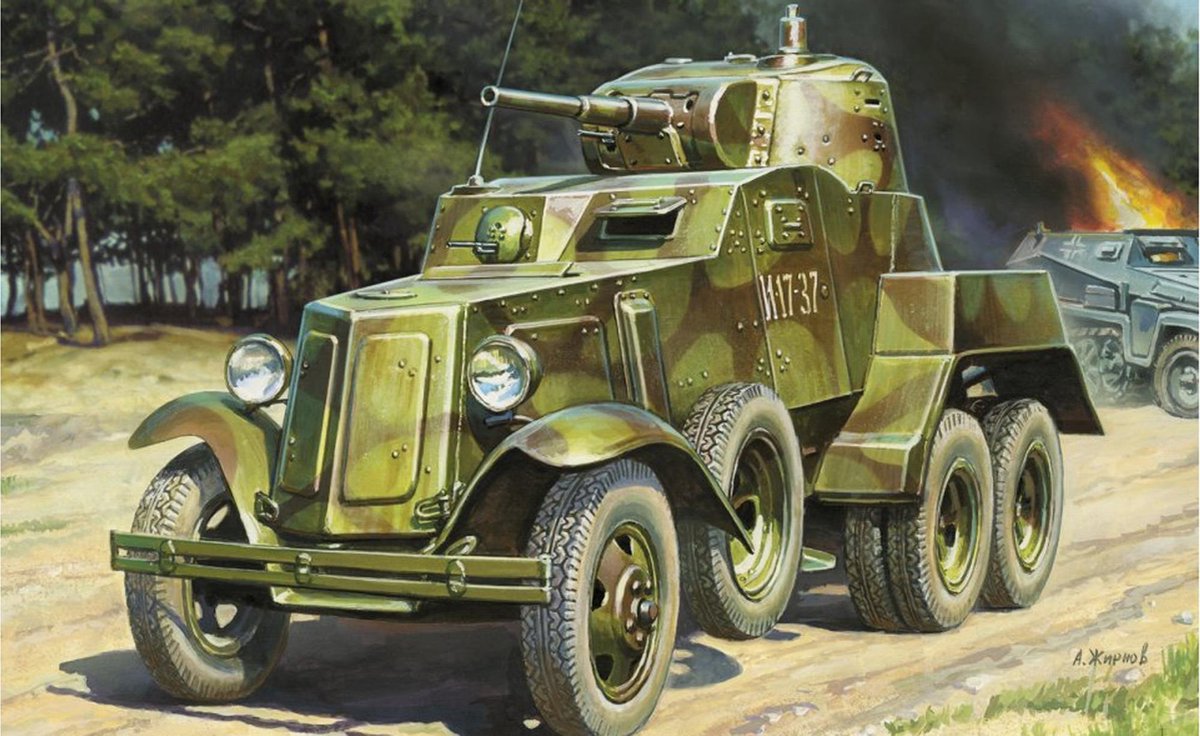 Zvezda BA-10 Soviet Armored Car + Ammo by Mig lijm