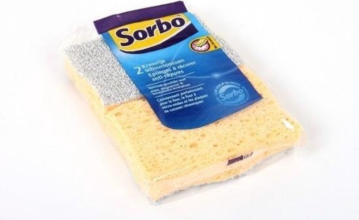 Sorbo Schuursponsjes - 2 stuks - Krasvrij