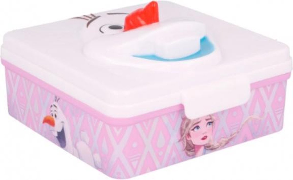 Frozen 2 broodtrommel 3D OLAF - 14 cm X 14 cm X 6
