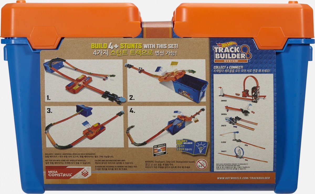 Hot Wheels Lanceerbaan Track Builder Junior Oranje 19-delig