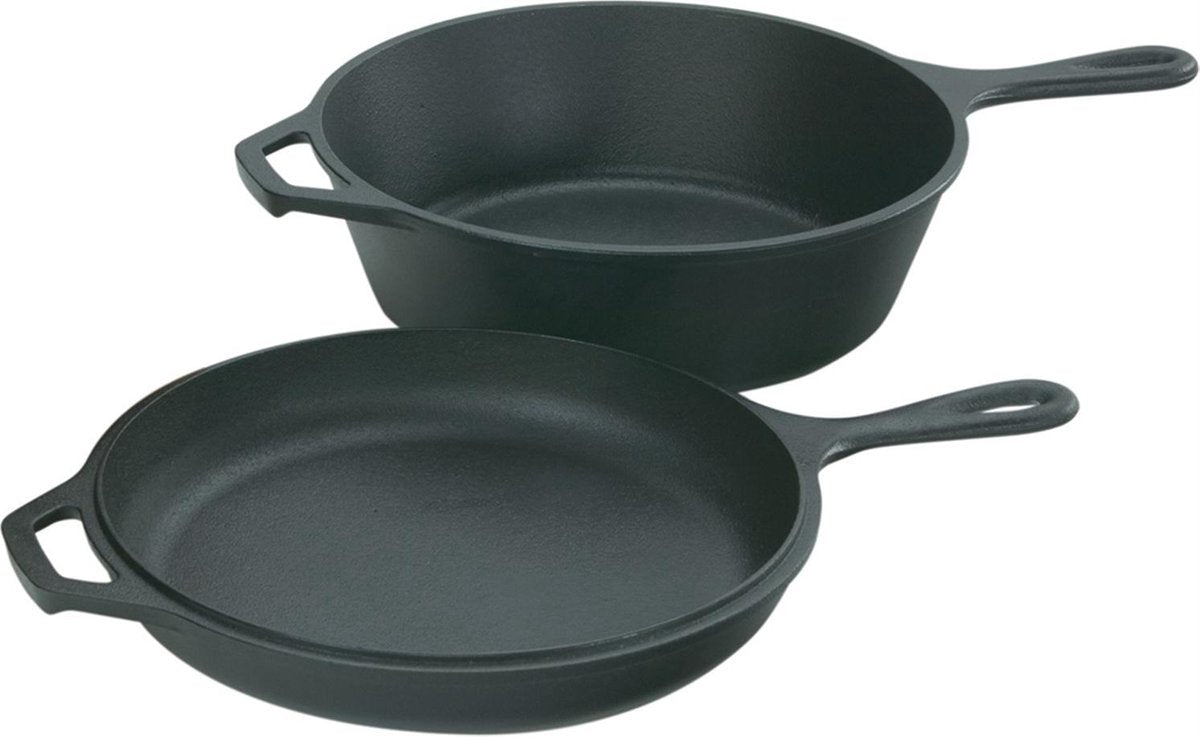 Lodge Logic Combo Cooker -  Ø26 CM - 2 delig -  Zwart