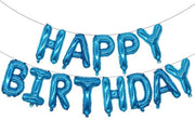 Folie-ballonnen 16 INCH / 40 CM met letters 'HAPPY BIRTHDAY' BLAUW (31264)