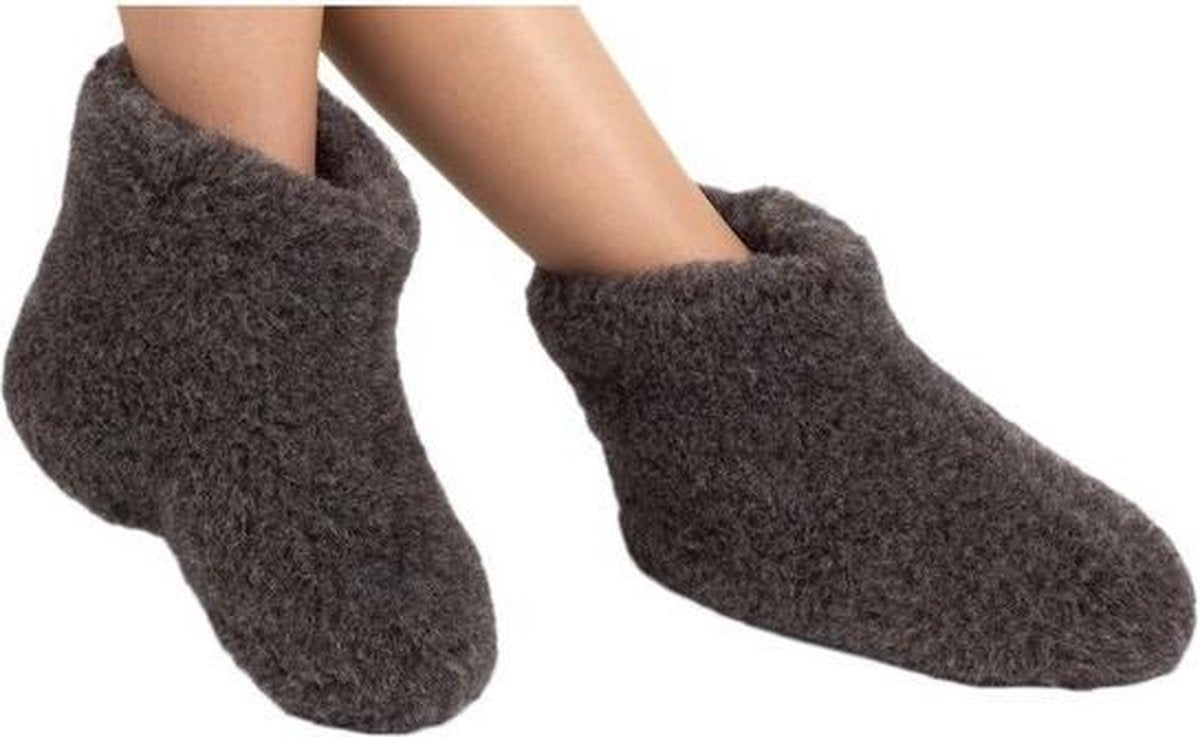 Woolwarmers Kindersloffen - Zwart - Maat 28/29
