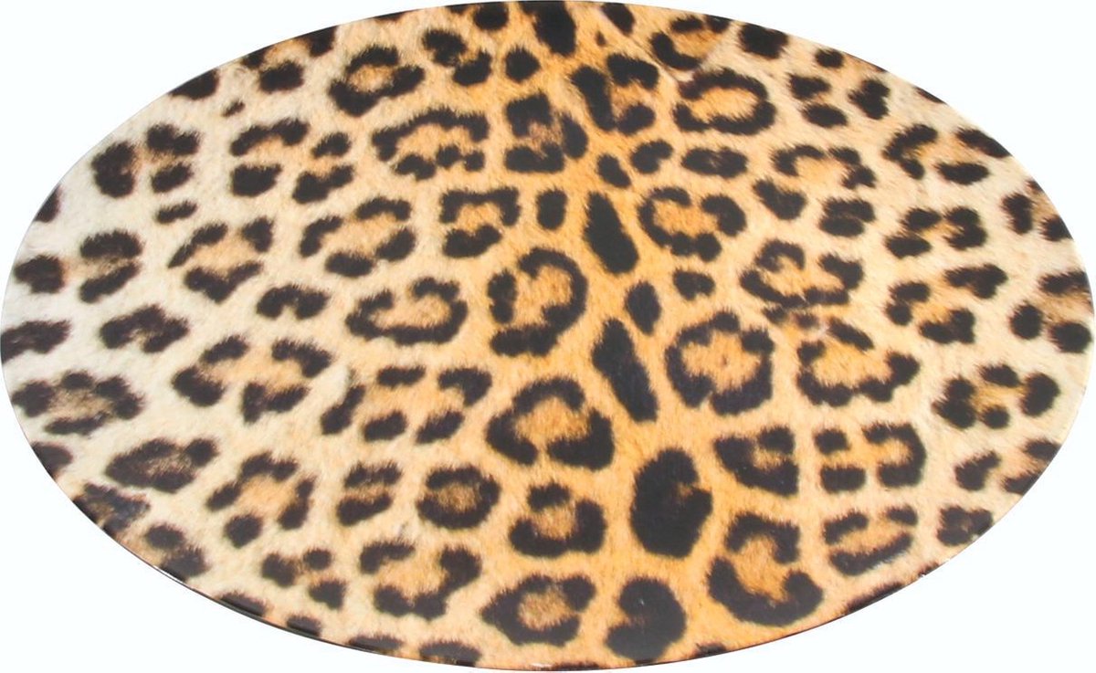 Onderbord Luipaard Print Ø33cm (4stuks) - Kunststof - Tafeldecoratie - Servies - Borden - Bord