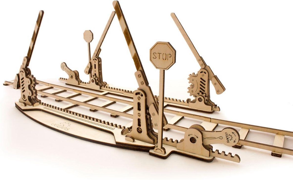 Ugears Houten Modelbouw - Spoorwegovergang