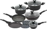 12 Elem Set. Klausberg Granietpotten Houten Graniet