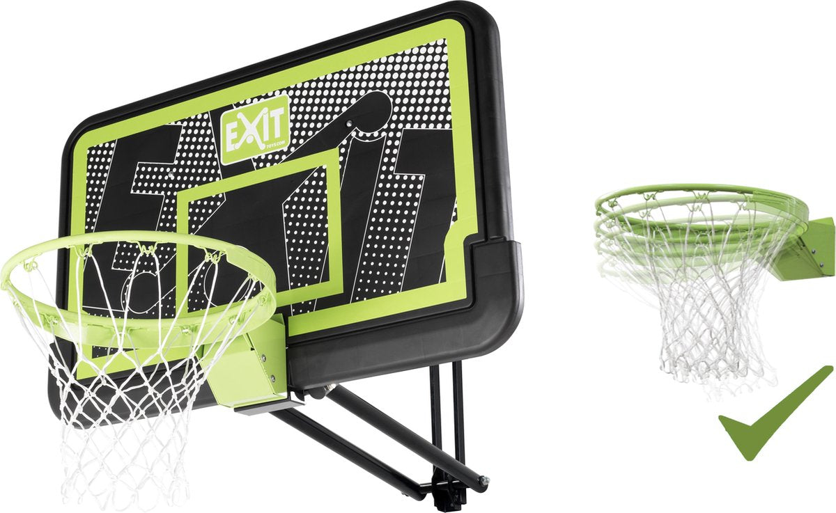 EXIT Galaxy basketbalbord voor muurmontage met dunkring - black edition